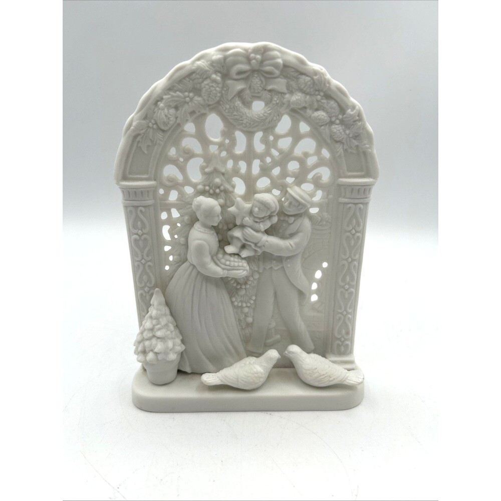 VTG Dept 56 Winter Silhouette Treasures Warmth of the Holidays Tea Light Holder